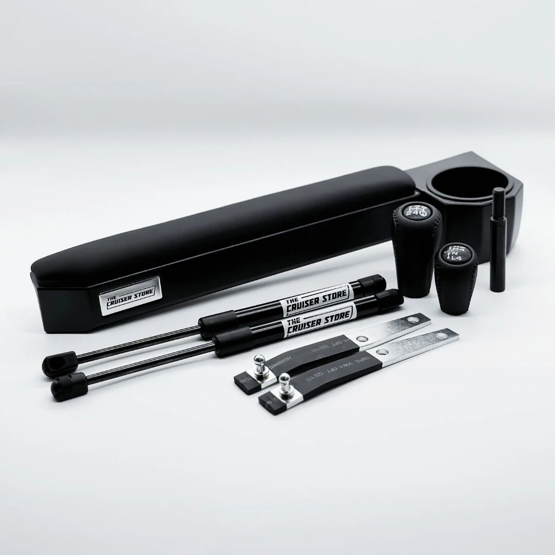 Armrest, Leather Gear Knob Set, Extension & Struts - To Suit 70 Series LandCruiser - Image 3