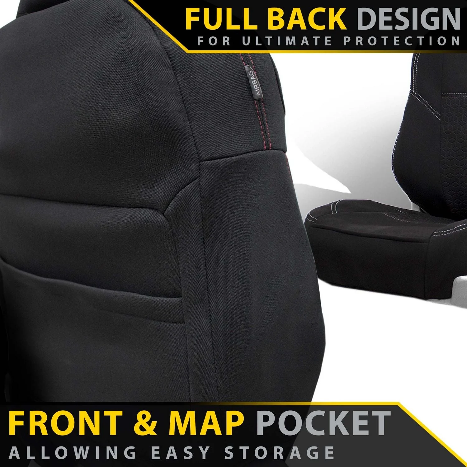Razorback 4x4 - Toyota Landcruiser 76 Series - VDJ76R - GP6 Premium Neoprene 2x Front Seat Covers (Made to Order) - Image 5