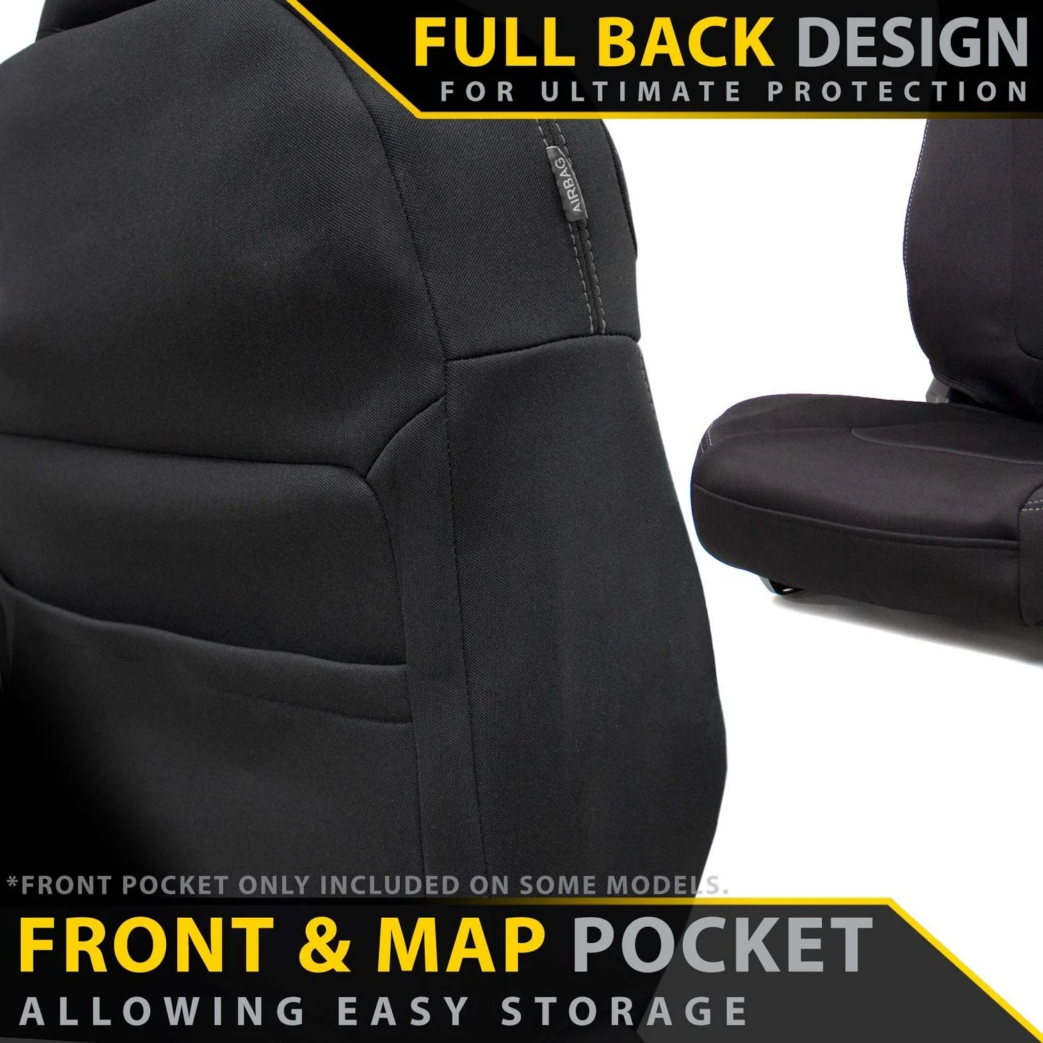 Razorback 4x4 - Toyota Landcruiser 78 Series - Bucket & 3/4 Bench - GP4 Neoprene 2x Front Seat Covers (In Stock) - Image 5